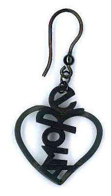 Ambrosini Jewels - Orecchini Argento 925° Cuore Finitura Brunita Satinata (OC 03 11 05)  JEWELRY