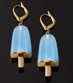 Ambrosini Jewels -  Orecchini Argento 925°  Ghiacciolo Finitura Rosé Pietra Azzurra Medi (21x14...