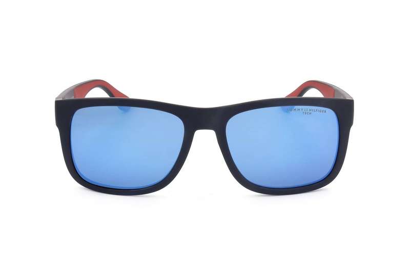 Tommy Hilfiger Sunglasses - Tech Lenses Th 1556_s Matte Blue (TH 1556_S-FLL 56-18-140) Men's EYEWEAR