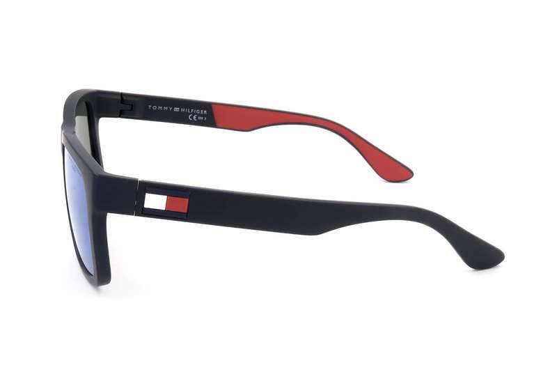 Tommy Hilfiger Sunglasses - Tech Lenses Th 1556_s Matte Blue (TH 1556_S-FLL 56-18-140) Men's EYEWEAR