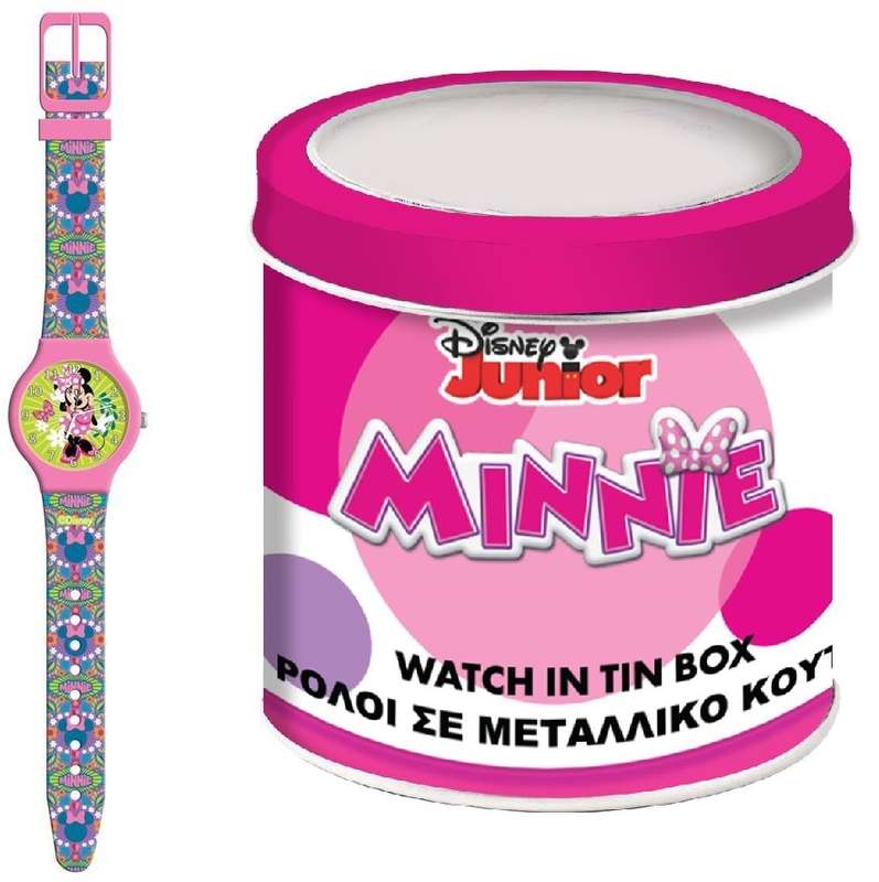 DISNEY KID WATCH MINNIE  - Tin Box (564602)