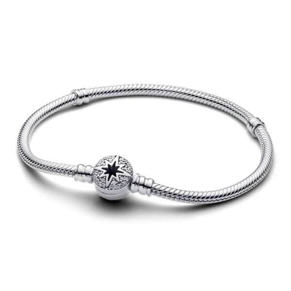 PANDORA MOMENTS NORTH STAR CLASP SNAKE CHAIN - Size 19 (593584C01-19)