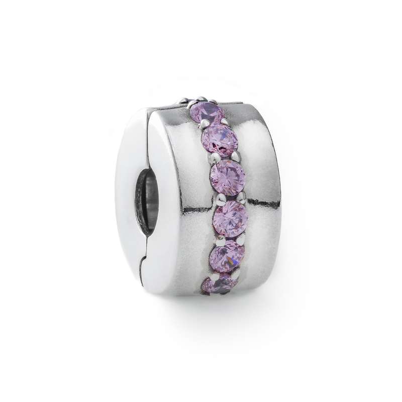 PANDORA CHARMS PINK SPARKLING ROW CLIP (791972PCZ)