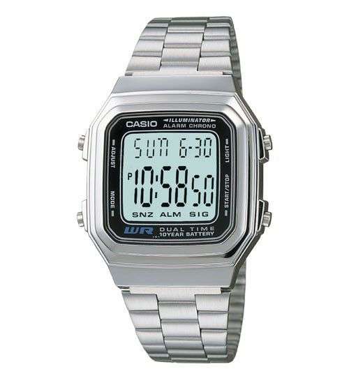 CASIO VINTAGE ILLUMINATOR 10 YEAR BATTERY DUAL TIME (A178WA-1ADF)