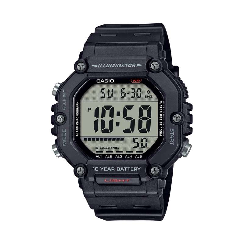 CASIO SPORT COLLECTION OVERSIZE 10 YEARS BATTERY - BLACK (AE-1600H-1AVEF)