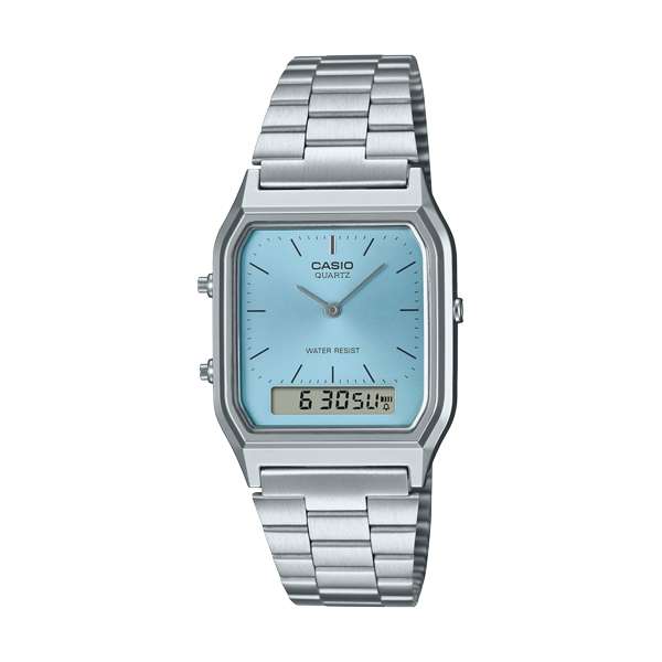 CASIO VINTAGE EDGY COLLECTION SUNRAY DIAL - LIGHT BLUE (AQ-230A-2A1MQYES)