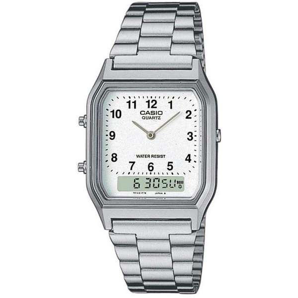 CASIO VINTAGE EDGY COLLECTION - White, numbers ***SPECIAL PRICE*** (AQ-230A-7BMQ)