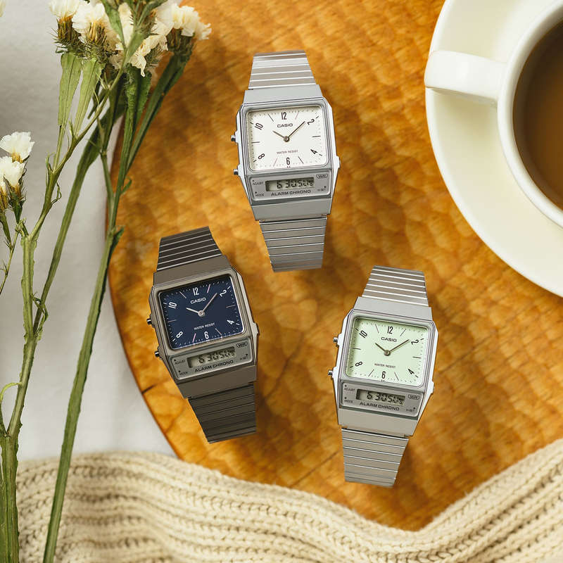 CASIO VINTAGE EDGY COLLECTION - PETROL BLUE (AQ-800EB-2AEF)