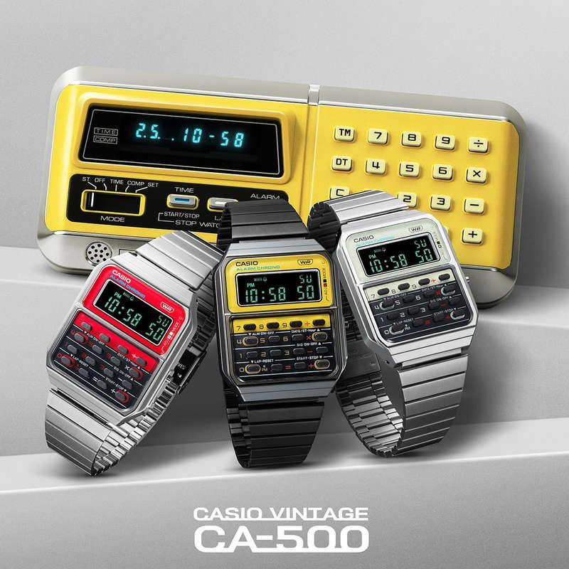 CASIO VINTAGE CALCULATOR EDGY COLLECTION - YELLOW ***SPECIAL PRICE*** (CA-500WEGG-9BEF)