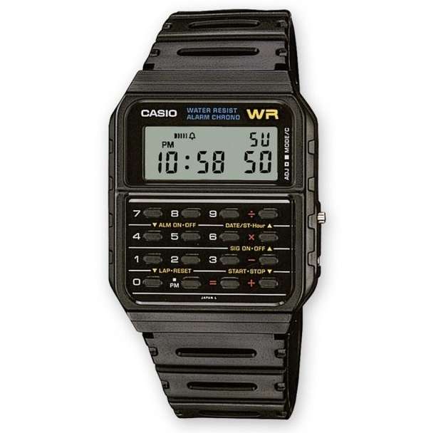 CASIO VINTAGE CALCULATOR EDGY COLLECTION - BLACK (CA-53W-1Z)