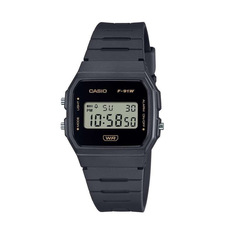 CASIO VINTAGE F-91 BIO RESIN STRAP - BLACK (F-91WB-8AEF)