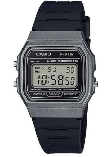 CASIO VINTAGE F-91 BIO RESIN STRAP - GREY (F-91WM-1BDF)