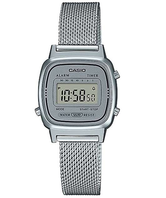 CASIO VINTAGE ICONIC MINI STEEL - SILVER MESH (LA-670WEM-7DF)