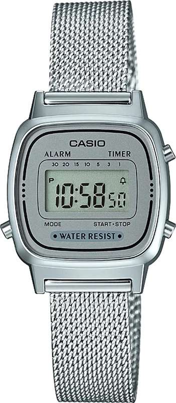 CASIO VINTAGE ICONIC MINI STEEL - SILVER MESH (LA-670WEM-7EF)