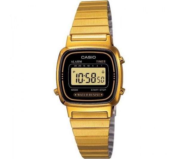 CASIO VINTAGE ICONIC MINI STEEL - GOLD BLACK (LA-670WGA-1DF)