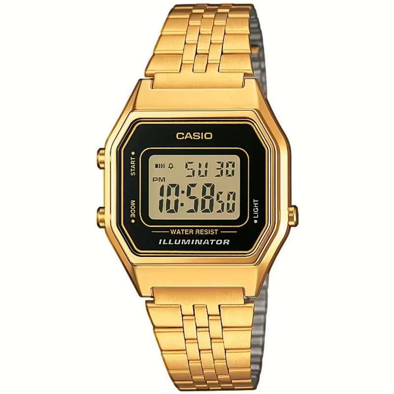 CASIO VINTAGE ICONIC LADY GOLD BLACK (LA-680WEGA-1ER)