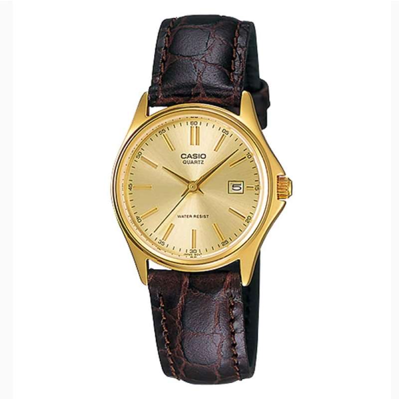 CASIO COLLECTION LADY LEATHER - GOLD (LTP-1183Q-9AVDF)