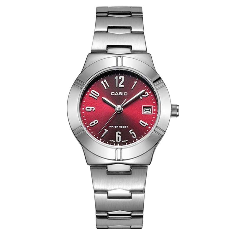 CASIO COLLECTION LADY DATE - RED (LTP-1241D-4A2DF)