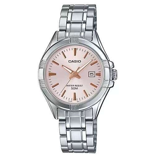 CASIO COLLECTION LADY DATE - ANTIQUE PINK (LTP-1308D-4AVDF)