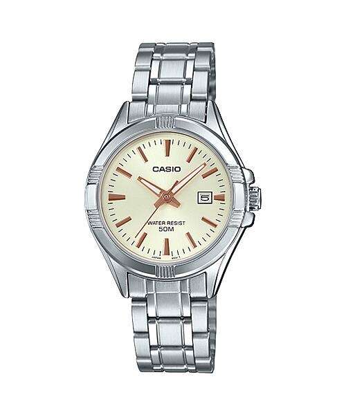 CASIO COLLECTION LADY DATE - CHAMPAGNE (LTP-1308D-9AVDF)