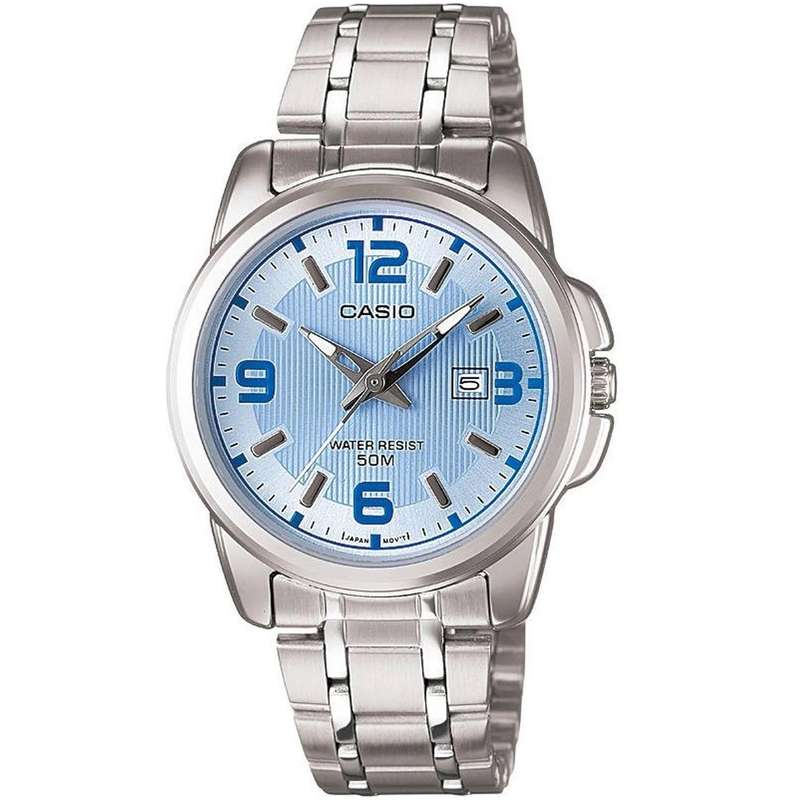 CASIO COLLECTION LADY DATE - LIGHT BLUE (LTP-1314D-2AVDF)