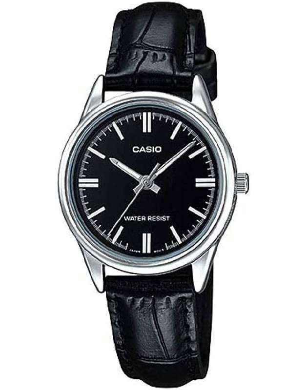 CASIO COLLECTION ONLY TIME LADY LEATHER - BLACK (LTP-V005L-1AUDF)