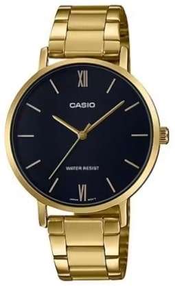 CASIO COLLECTION MINIMAL GOLD - BLACK (LTP-VT01G-1BUDF)