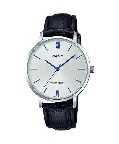 CASIO COLLECTION MINIMAL, LEATHER - SILVER (LTP-VT01L-7B1UDF)