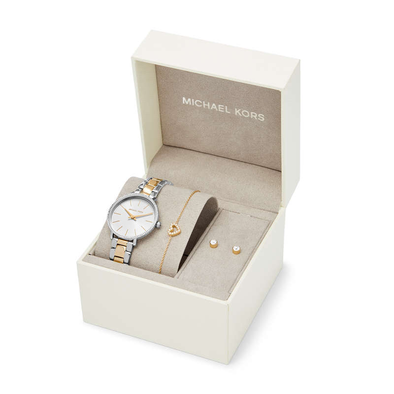 Michael Kors Women's Jewellery Set - Watch, Bracelet & Earrings (MK1041) - Pyper Collection