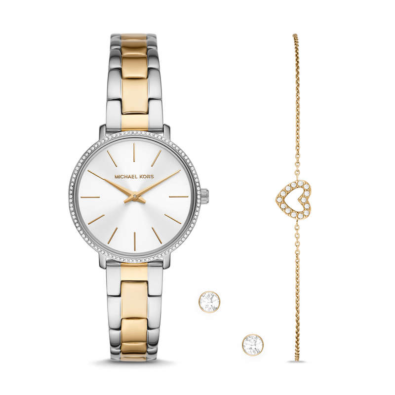 Michael Kors Women's Jewellery Set - Watch, Bracelet & Earrings (MK1041) - Pyper Collection