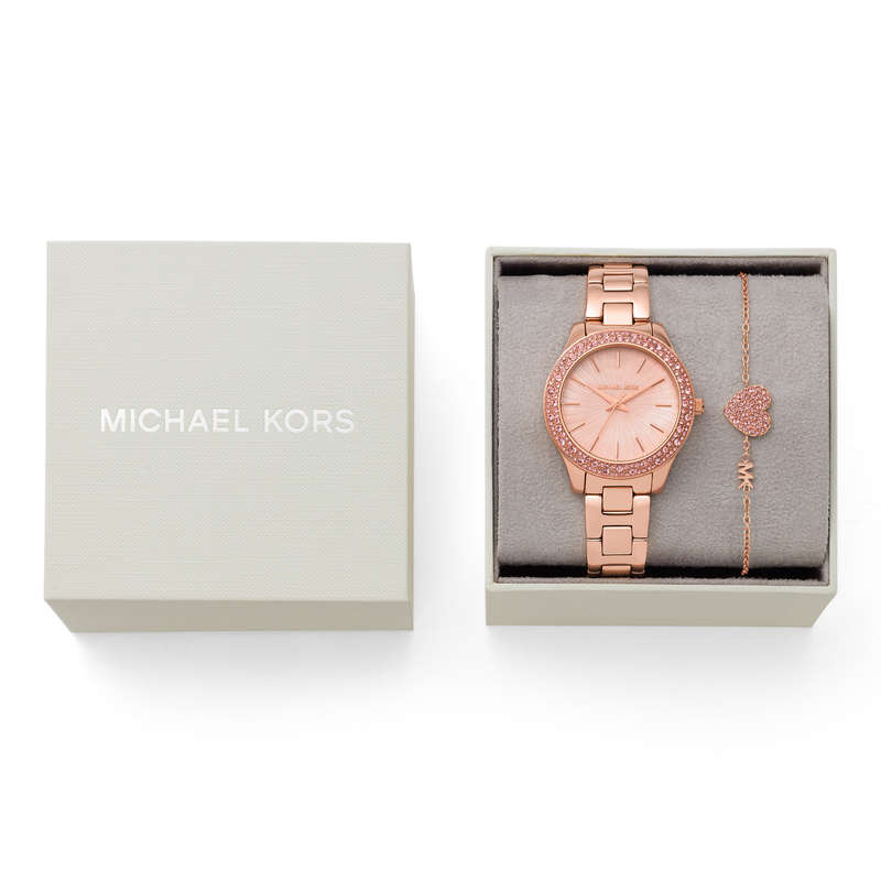 Michael Kors Women's Jewellery Set - Watch & Bracelet (MK1068SET) - Liliane Collection