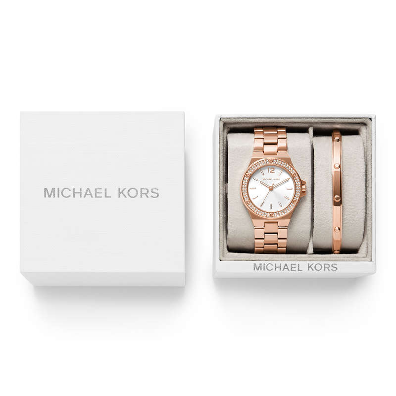 Michael Kors Women's Jewellery Set - Watch & Bracelet (MK1073SET) - Lennox Collection