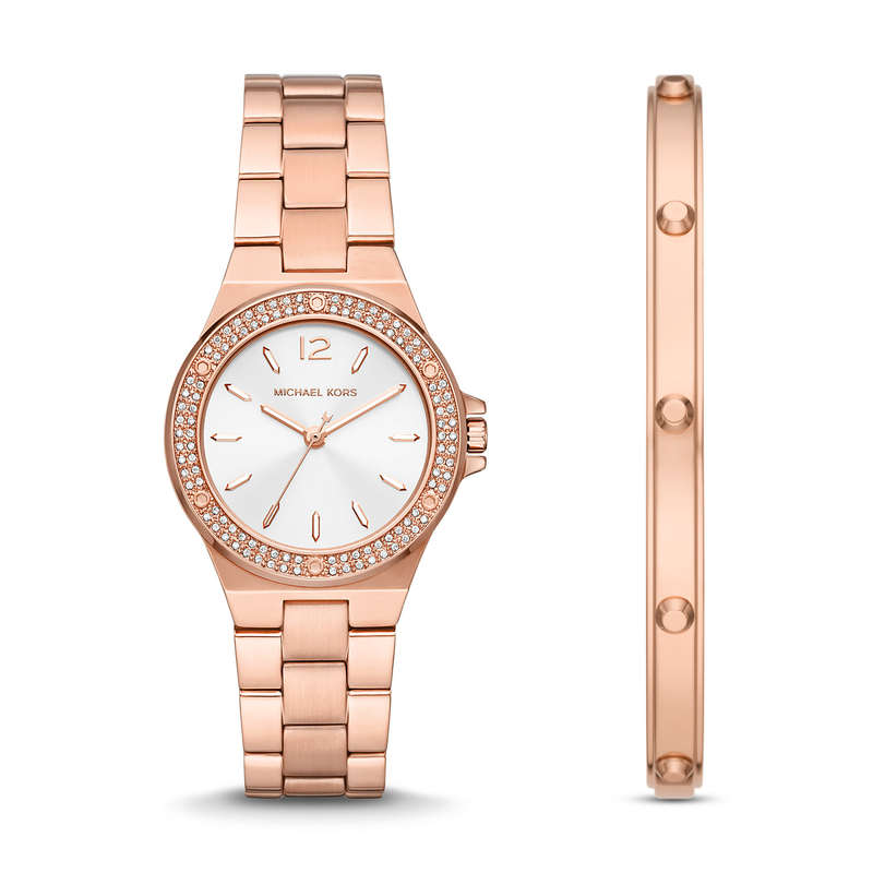 Michael Kors Women's Jewellery Set - Watch & Bracelet (MK1073SET) - Lennox Collection
