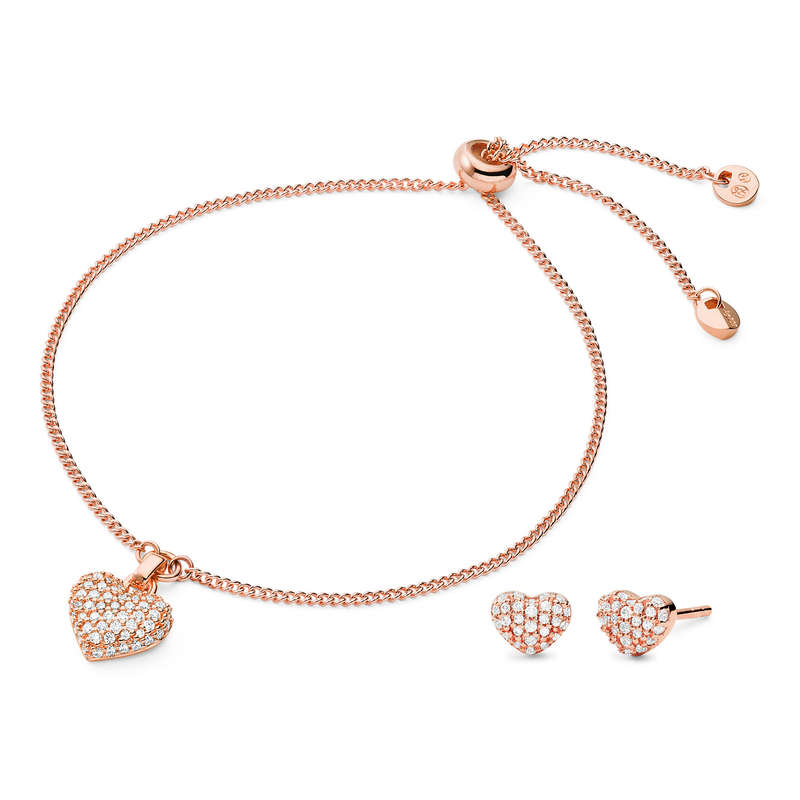 MICHAEL KORS PREMIUM SILVER COLLECTION HEART  Special Pack + Earrings (MKC1258AN791)