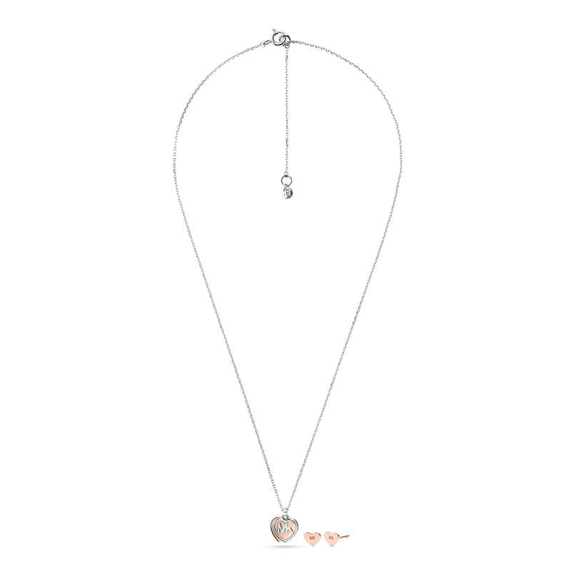 MICHAEL KORS PREMIUM SILVER COLLECTION LOGO Special Pack + Earring (MKC1259AN931)