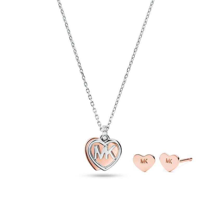 MICHAEL KORS PREMIUM SILVER COLLECTION LOGO Special Pack + Earring (MKC1259AN931)