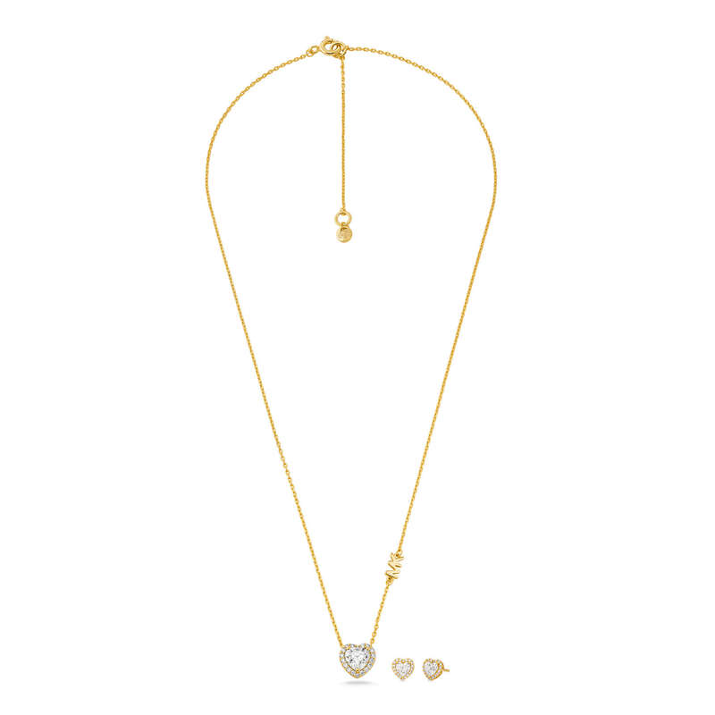 MICHAEL KORS PREMIUM SILVER COLLECTION BRILLANCE - Special Pack Necklace + Earrings (MKC1678SET)