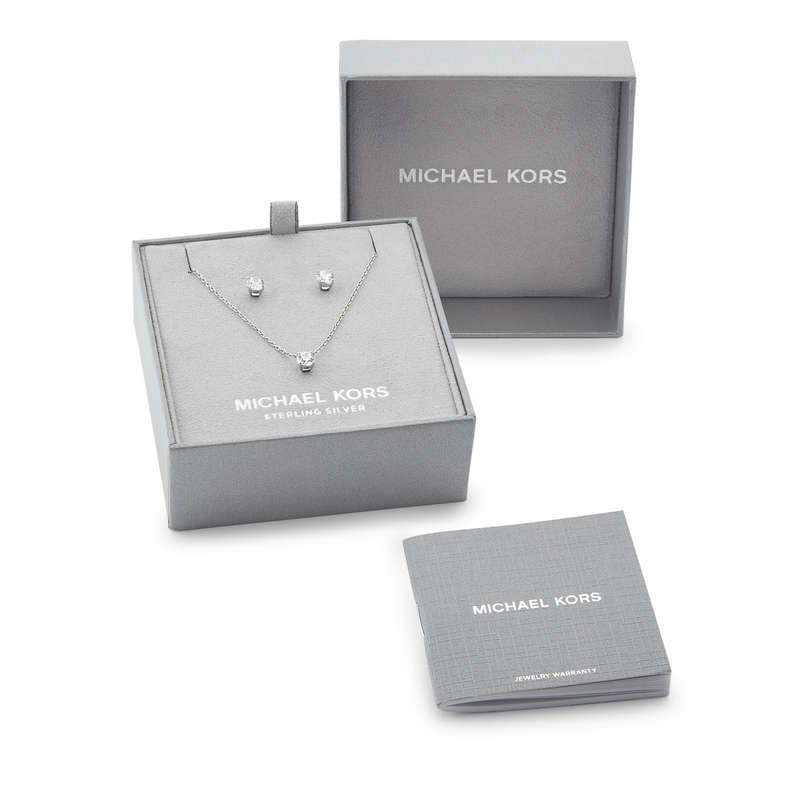 MICHAEL KORS PREMIUM SILVER COLLECTION CRYSTALS Special Pack + Earrings (MKC1695SET)