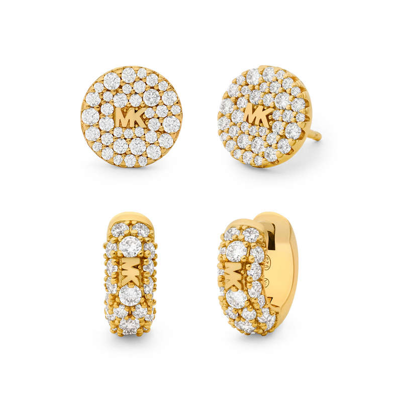 MICHAEL KORS PREMIUM SILVER COLLECTION BRILLIANCE Special Pack + 2 Pairs Earrings (MKC1699SET)