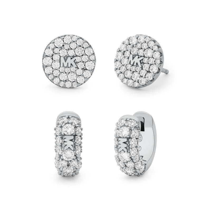 MICHAEL KORS PREMIUM SILVER COLLECTION BRILLIANCE Special Pack + 2 Pairs Earrings (MKC1700SET)