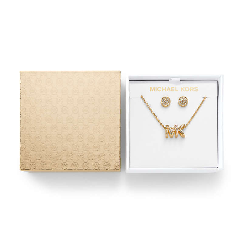 MICHAEL KORS FASHION JEWELS FASHION Special Pack Necklace + Earrings (MKJ8019SET)