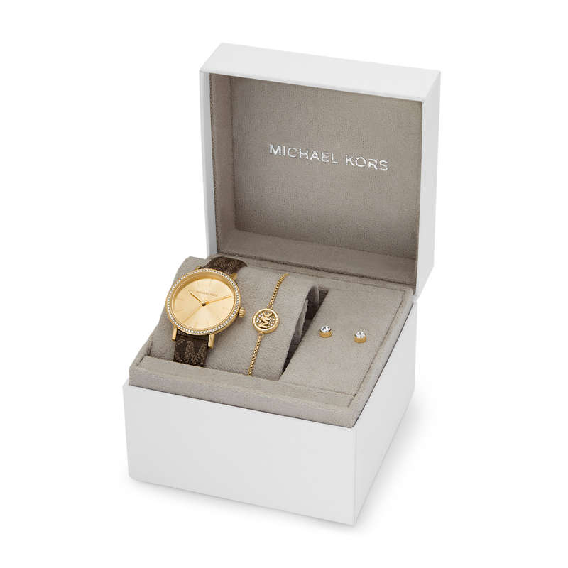 Michael Kors Women's Jewellery Set - Watch, Bracelet & Earrings (MKO9001SET) - Addyson Collection
