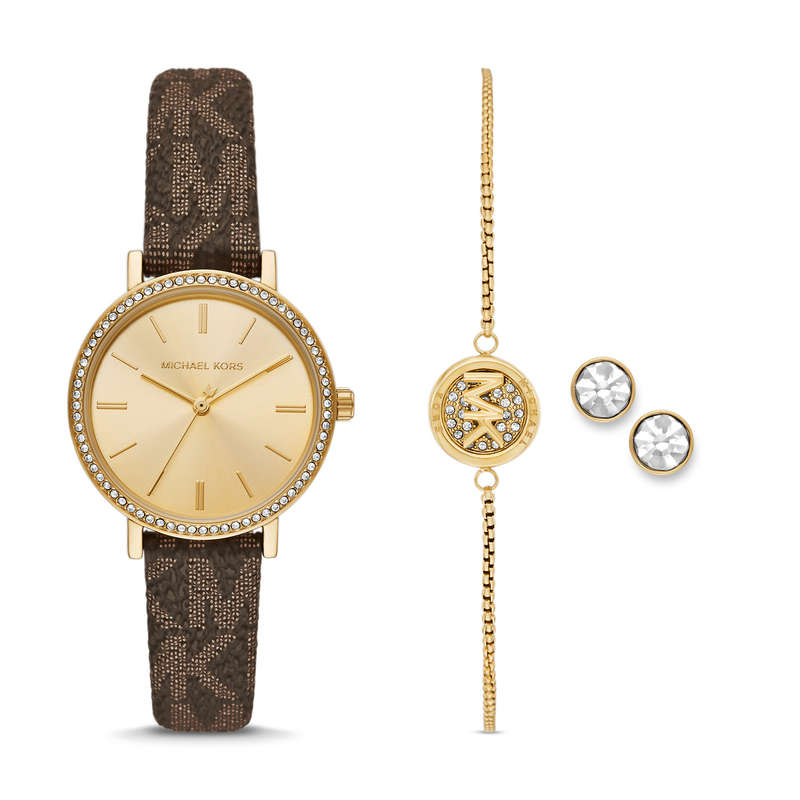 Michael Kors Women's Jewellery Set - Watch, Bracelet & Earrings (MKO9001SET) - Addyson Collection