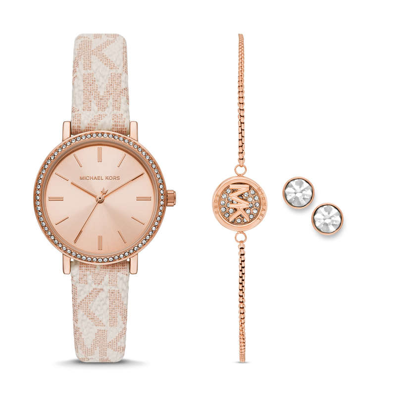 Michael Kors Women's Jewellery Set - Watch, Bracelet & Earrings (MKO9002SET) - Addyson Collection