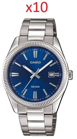 CASIO COLLECTION DATE - NAVY BLUE - SPECIAL PACK 10 PC (MTP-1302PD-2AVEF_10)