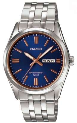 CASIO COLLECTION DATE, BRACELET - BLUE (MTP-1335D-2A2VDF)