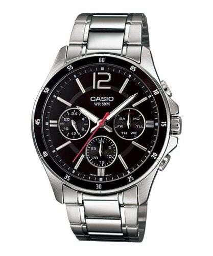 CASIO COLLECTION MULTIFUNCTION CALENDAR - BLACK (MTP-1374D-1AVDF)