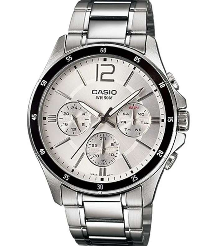 CASIO COLLECTION MULTIFUNCTION CALENDAR - SILVER (MTP-1374D-7AVDF)