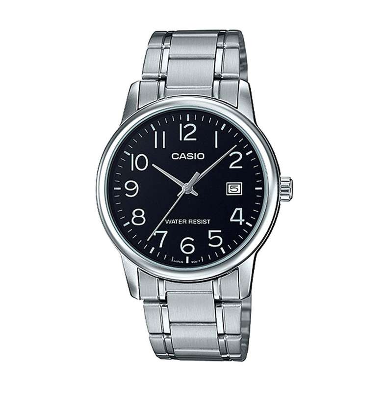 CASIO COLLECTION DATE STEEL - BLACK (MTP-V002D-1BUDF)