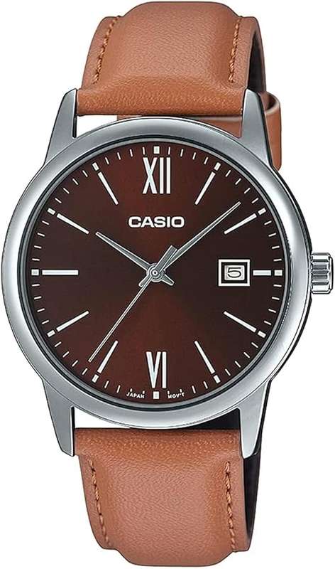 CASIO COLLECTION DATE, LEATHER - BRONZE (MTP-V002L-5B3)